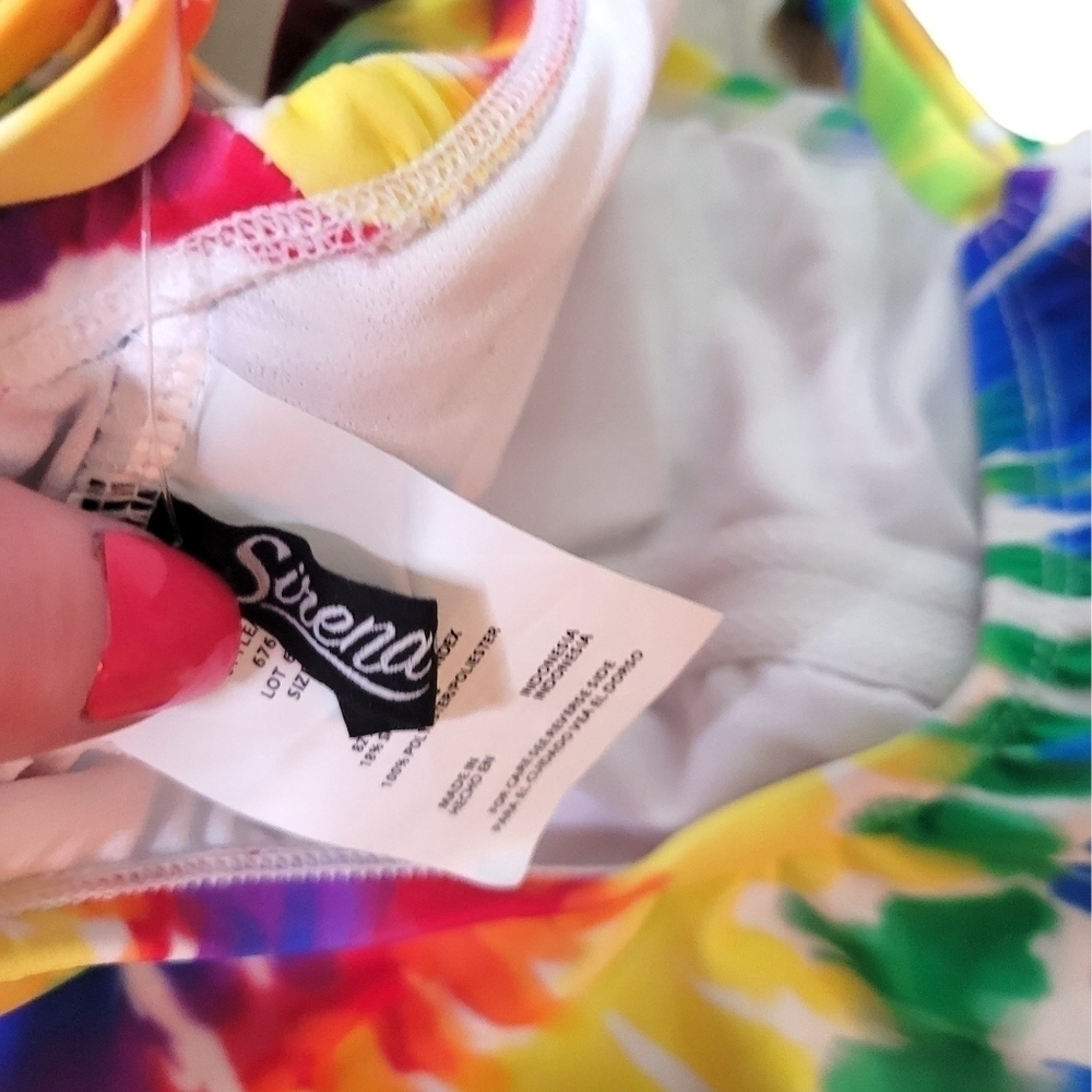 Sirena One Piece Rainbow Tie Dye #TAKEPRIDE Swimsuit - Picture 10 of 11